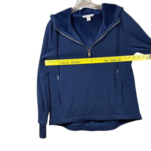 Athleta Women's Cozy Karma 1/4Zip Hoodie, Enchanted Blue, Size XS - Picture 6 of 11